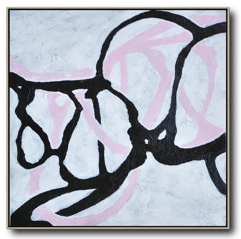 Handmade Large Contemporary Art,Hand-Painted Oversized Minimal Painting On Canvas,Living Room Canvas Art